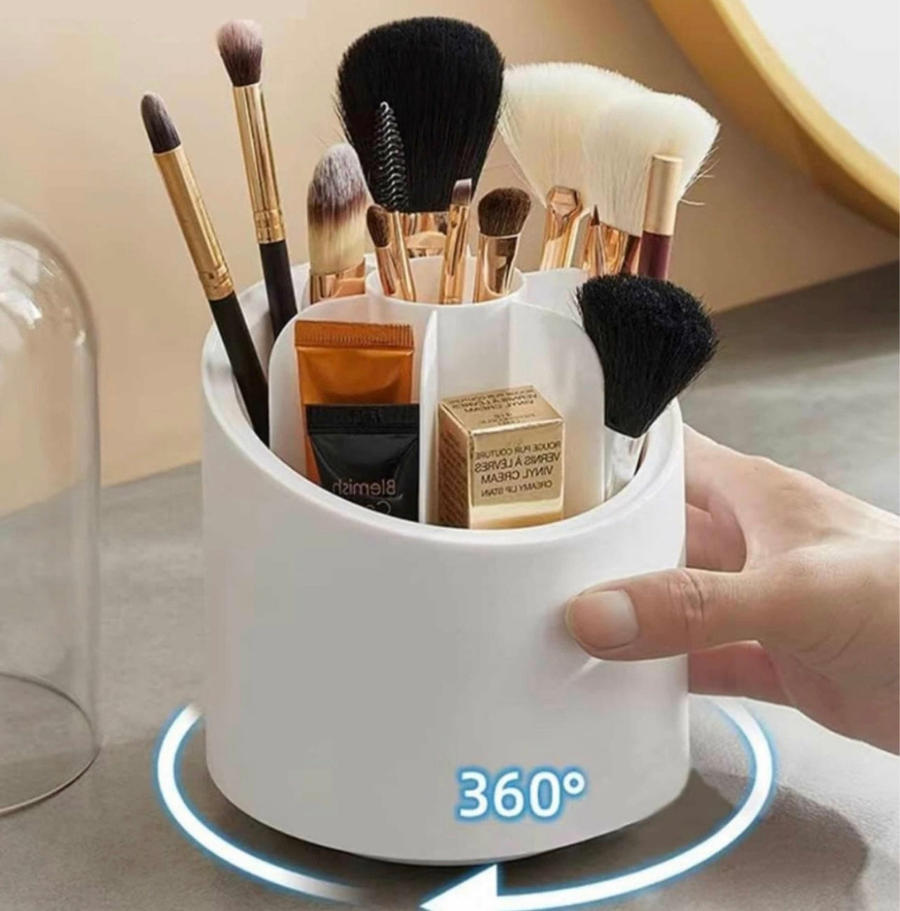 Organizador brochas de maquillaje 360°